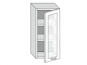 19.40.3 Шкаф настенный (h=913) на 400мм с 1-ой стекл. дверцей в Нижних Сергах - nizhnie-sergi.magazin-mebel74.ru | фото