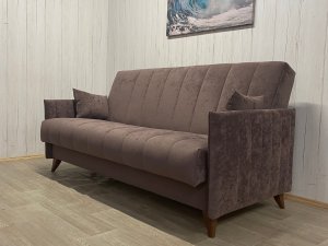 Диван Престиж-3 НПБ, велюр Sensey Dusty plum в Нижних Сергах - nizhnie-sergi.magazin-mebel74.ru | фото