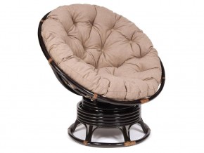 Кресло-качалка Papasan w 23/01 B с подушкой Antique brown, экошерсть Коричневый в Нижних Сергах - nizhnie-sergi.magazin-mebel74.ru | фото