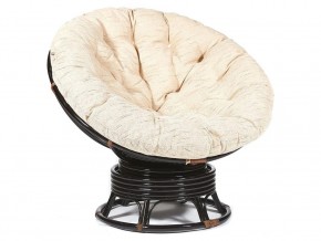 Кресло-качалка Papasan w 23/01 B с подушкой Antique brown, ткань Старт в Нижних Сергах - nizhnie-sergi.magazin-mebel74.ru | фото