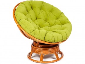 Кресло-качалка Papasan w 23/01 B с подушкой Cognac, флок Олива в Нижних Сергах - nizhnie-sergi.magazin-mebel74.ru | фото