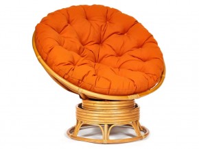 Кресло-качалка Papasan w 23/01 B с подушкой Honey, ткань Оранжевый в Нижних Сергах - nizhnie-sergi.magazin-mebel74.ru | фото