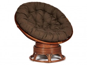 Кресло-качалка Papasan w 23/01 B с подушкой Pecan, ткань Коричневый в Нижних Сергах - nizhnie-sergi.magazin-mebel74.ru | фото