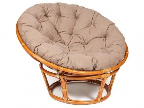 Кресло Papasan 23/01 W с подушкой Cognac, экошерсть Коричневый в Нижних Сергах - nizhnie-sergi.magazin-mebel74.ru | фото