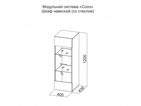 Шкаф навесной (со стеклом) в Нижних Сергах - nizhnie-sergi.magazin-mebel74.ru | фото