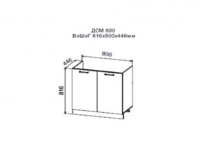 Шкаф нижний ДСМ800 под мойку в Нижних Сергах - nizhnie-sergi.magazin-mebel74.ru | фото